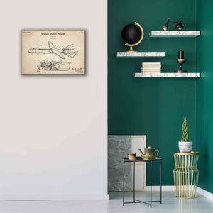 'Cold War Era Guided Missile Blueprint Patent Parchment,' Canvas Wall Art,26 x 18