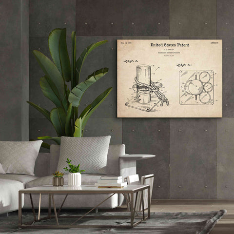Image of 'Marine Line Secure Device Blueprint Patent Parchment,' Canvas Wall Art,54 x 40