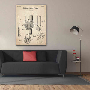 'Screw Driver Blueprint Patent Parchment,' Canvas Wall Art,40 x 54