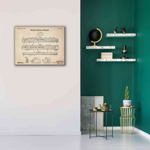 Image of 'Slide Rule Blueprint Patent Parchment,' Canvas Wall Art,34 x 26