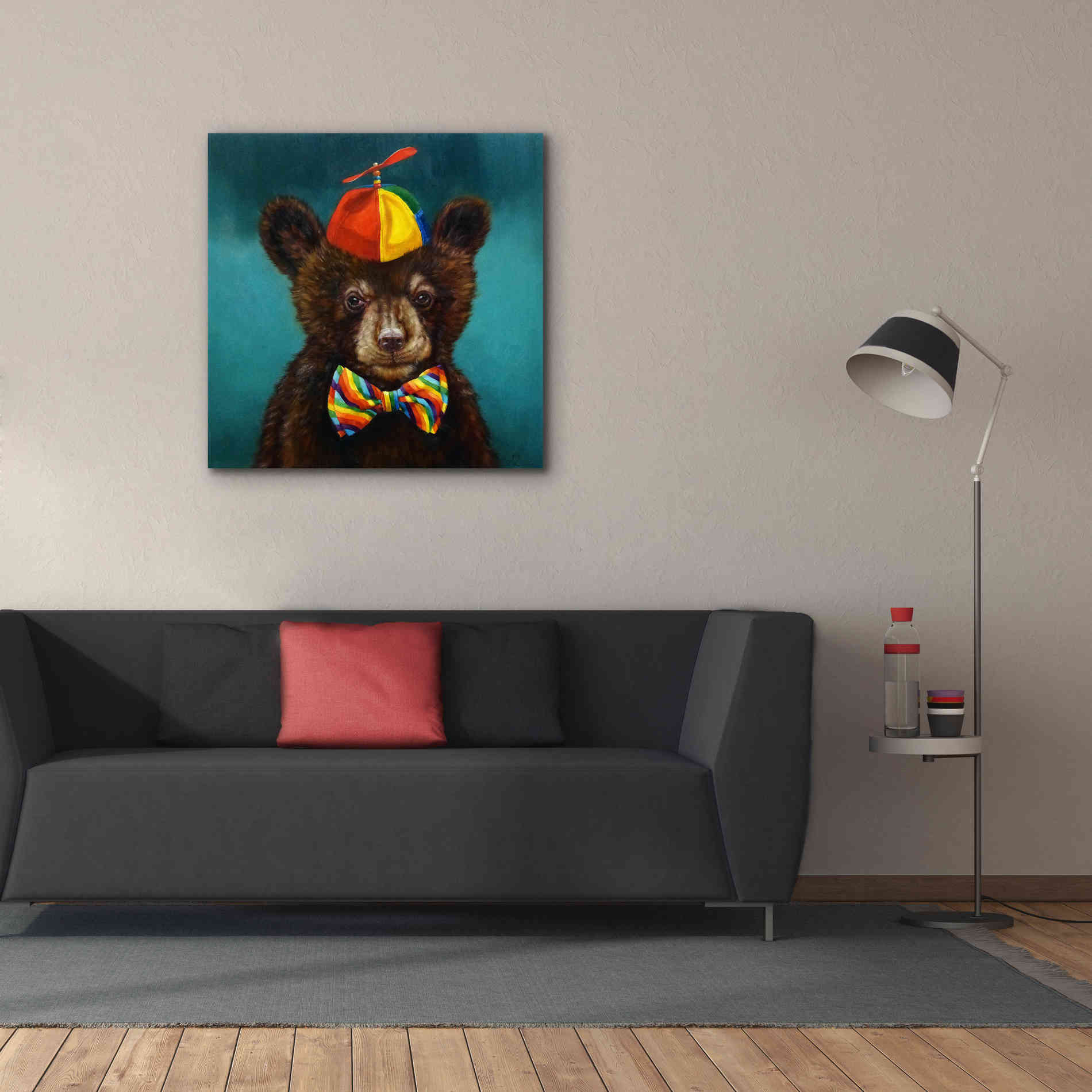'Baby Bear' by Lucia Heffernan, Canvas Wall Art,37x37