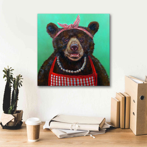Image of 'Mama Bear' by Lucia Heffernan, Canvas Wall Art,18x18