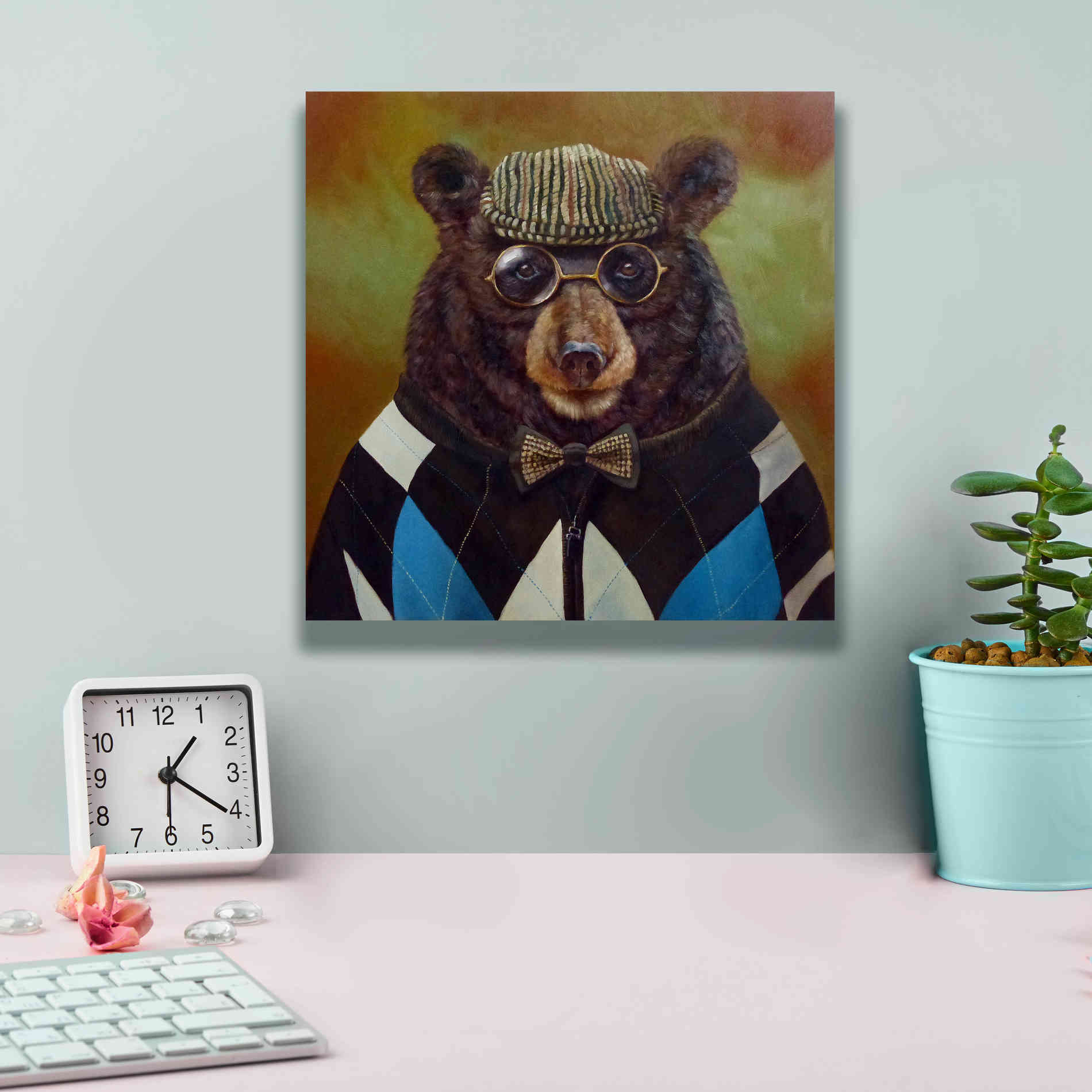 'Papa Bear' by Lucia Heffernan, Canvas Wall Art,12x12
