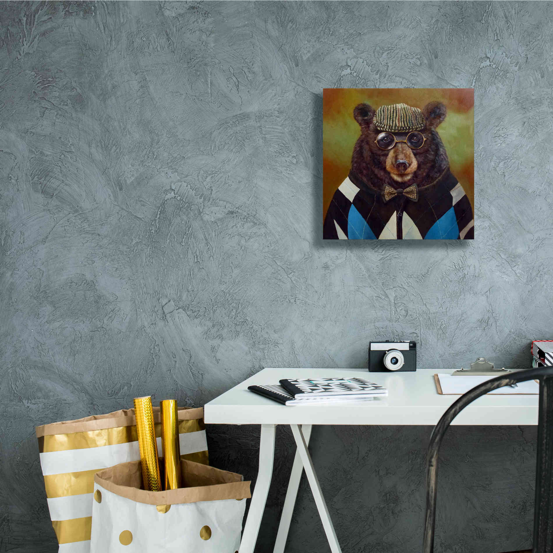 'Papa Bear' by Lucia Heffernan, Canvas Wall Art,12x12