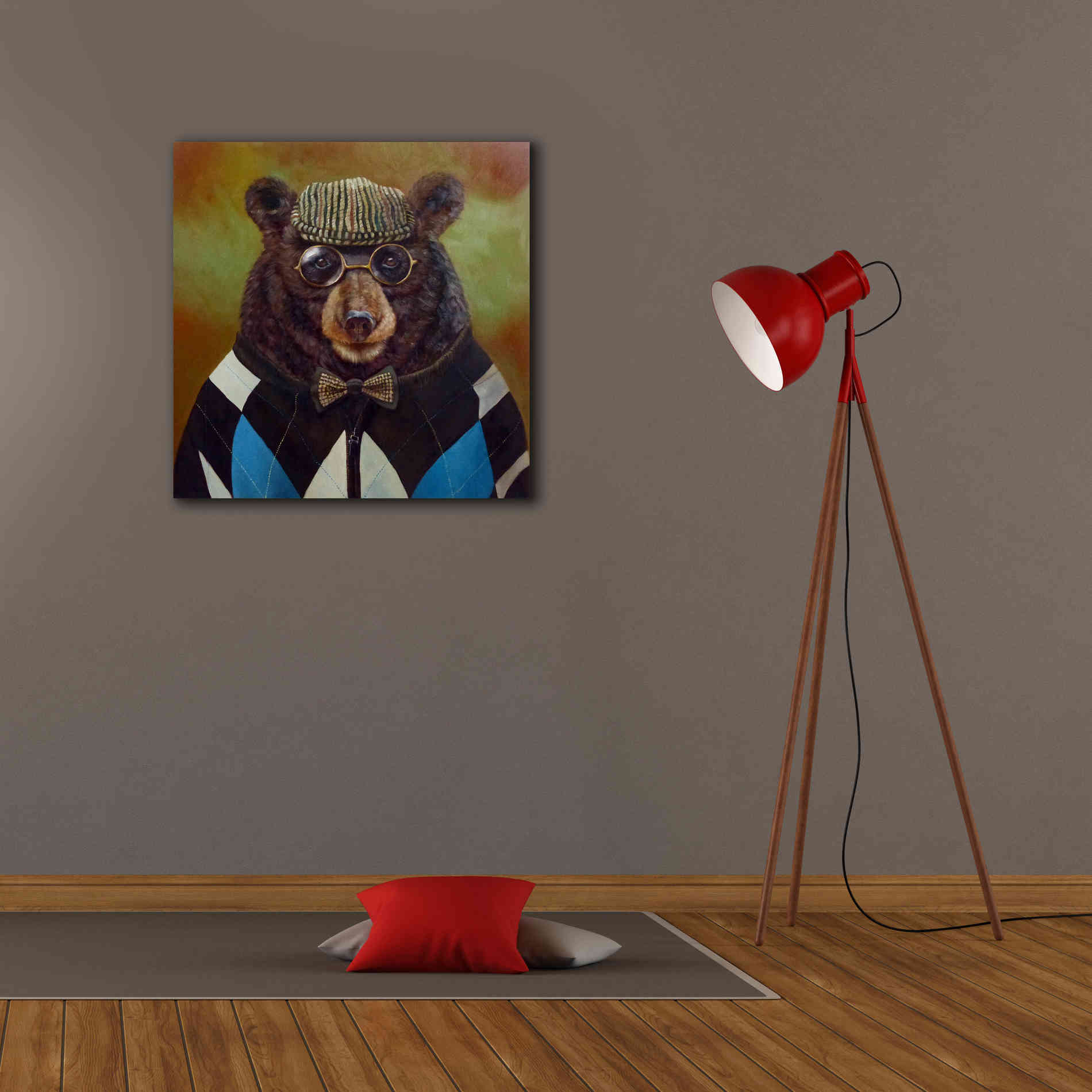 'Papa Bear' by Lucia Heffernan, Canvas Wall Art,26x26