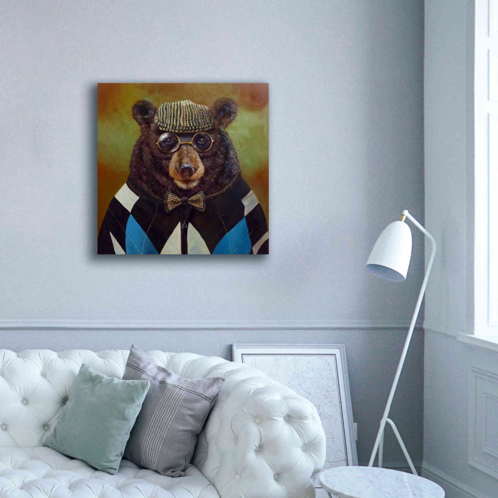 'Papa Bear' by Lucia Heffernan, Canvas Wall Art,37x37
