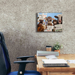 'Political Moooovement' by Lucia Heffernan, Canvas Wall Art,16x12