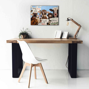 'Political Moooovement' by Lucia Heffernan, Canvas Wall Art,26x18