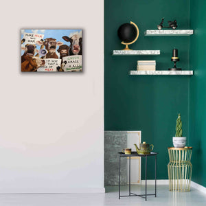 'Political Moooovement' by Lucia Heffernan, Canvas Wall Art,26x18