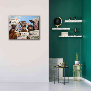 'Political Moooovement' by Lucia Heffernan, Canvas Wall Art,34x26