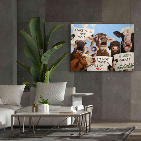 Image of 'Political Moooovement' by Lucia Heffernan, Canvas Wall Art,54x40