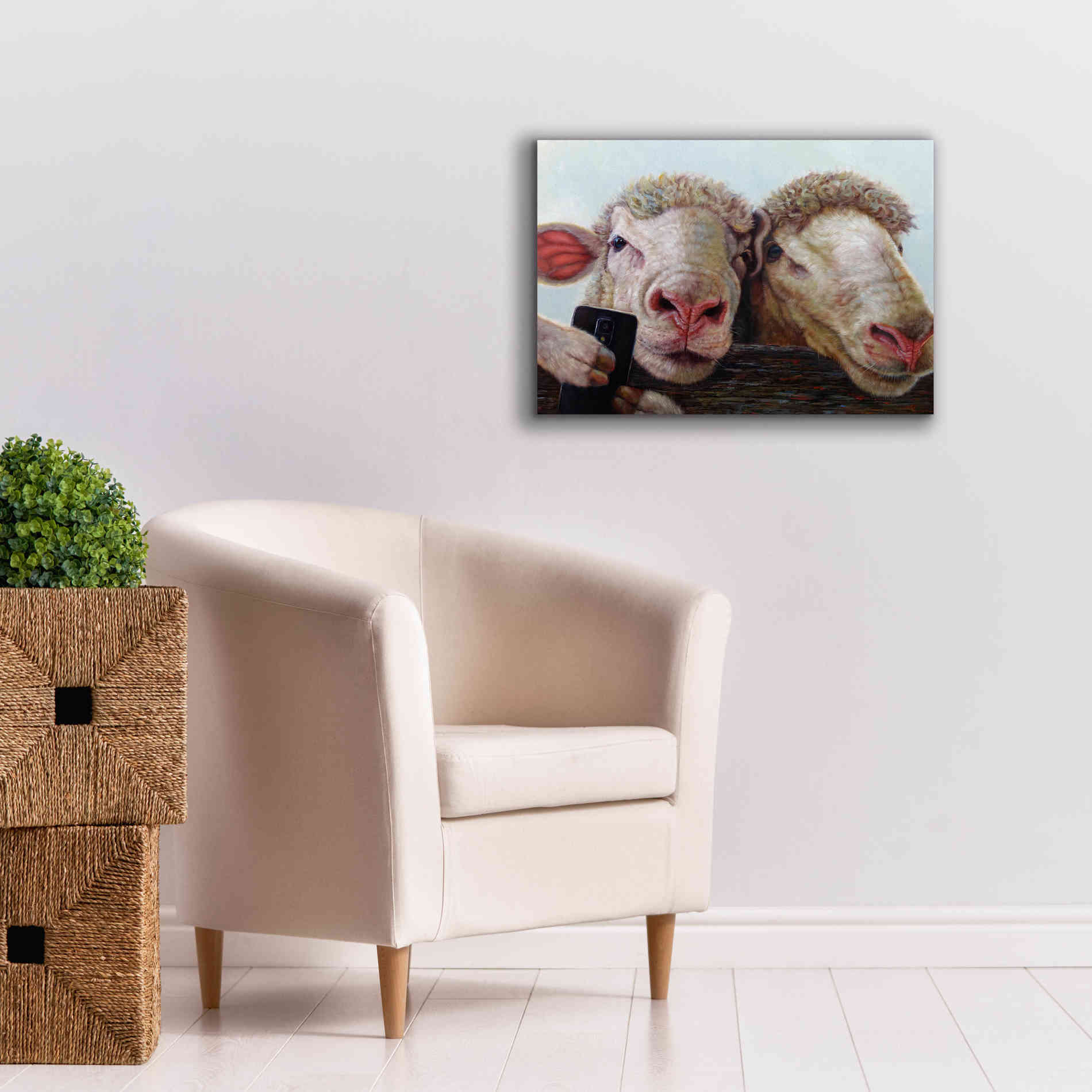 'Selfie' by Lucia Heffernan, Canvas Wall Art,26x18
