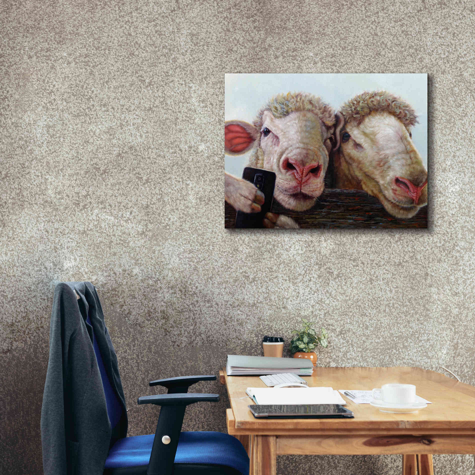 'Selfie' by Lucia Heffernan, Canvas Wall Art,34x26