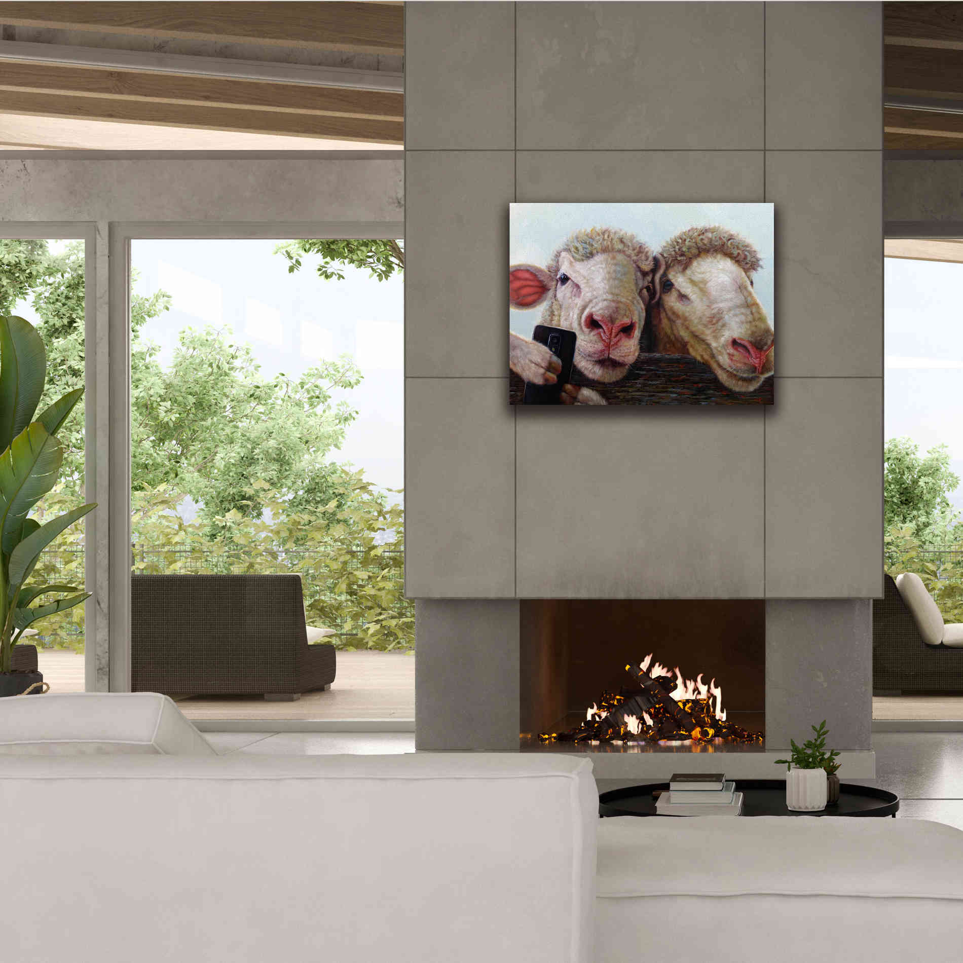 'Selfie' by Lucia Heffernan, Canvas Wall Art,34x26