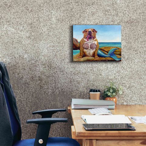 Image of 'Mermaid Dog' by Lucia Heffernan, Canvas Wall Art,16x12