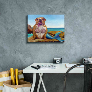 'Mermaid Dog' by Lucia Heffernan, Canvas Wall Art,16x12