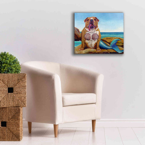 Image of 'Mermaid Dog' by Lucia Heffernan, Canvas Wall Art,24x20