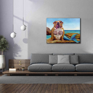 'Mermaid Dog' by Lucia Heffernan, Canvas Wall Art,54x40