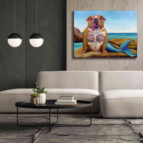 Image of 'Mermaid Dog' by Lucia Heffernan, Canvas Wall Art,54x40