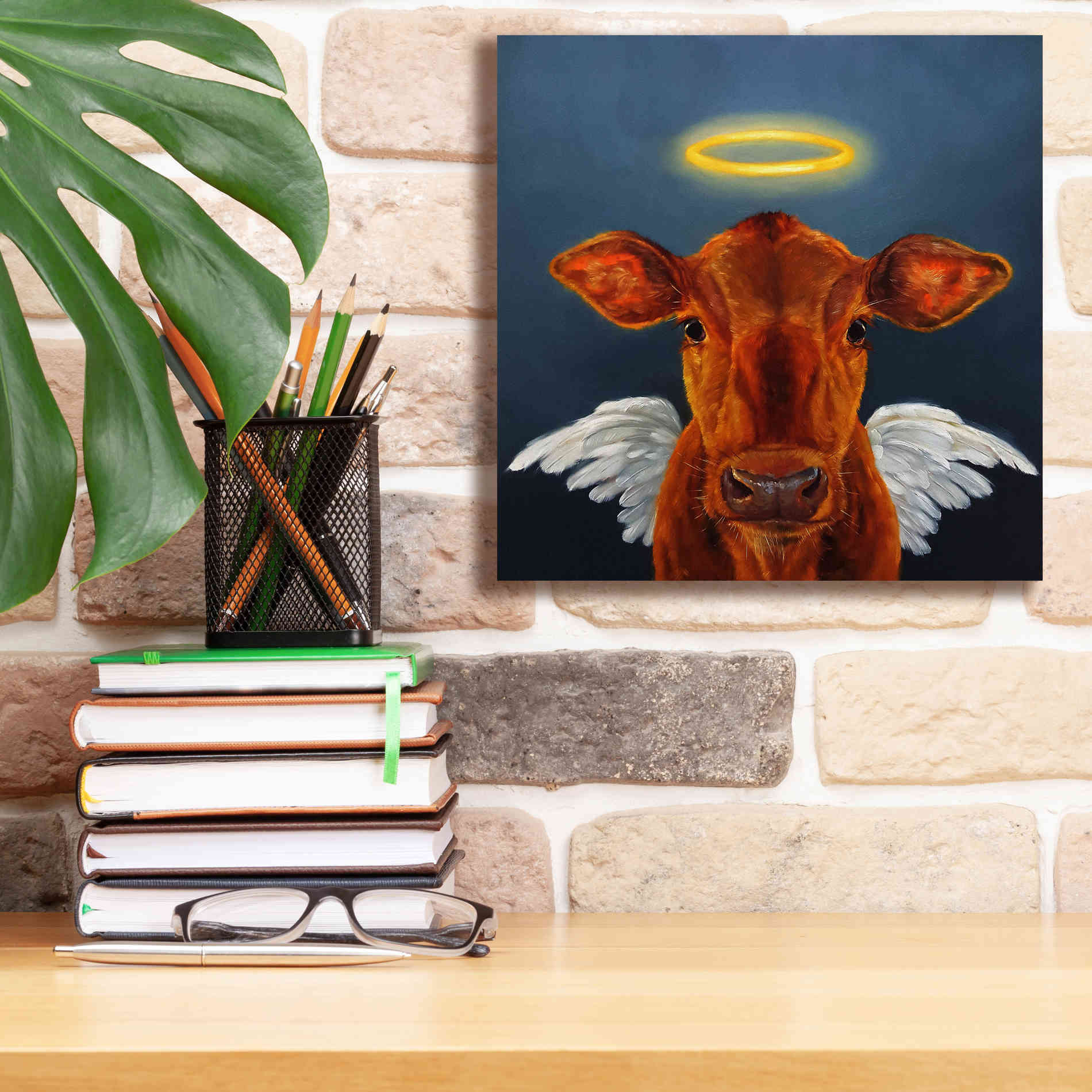 'Holy Cow' by Lucia Heffernan, Canvas Wall Art,12x12