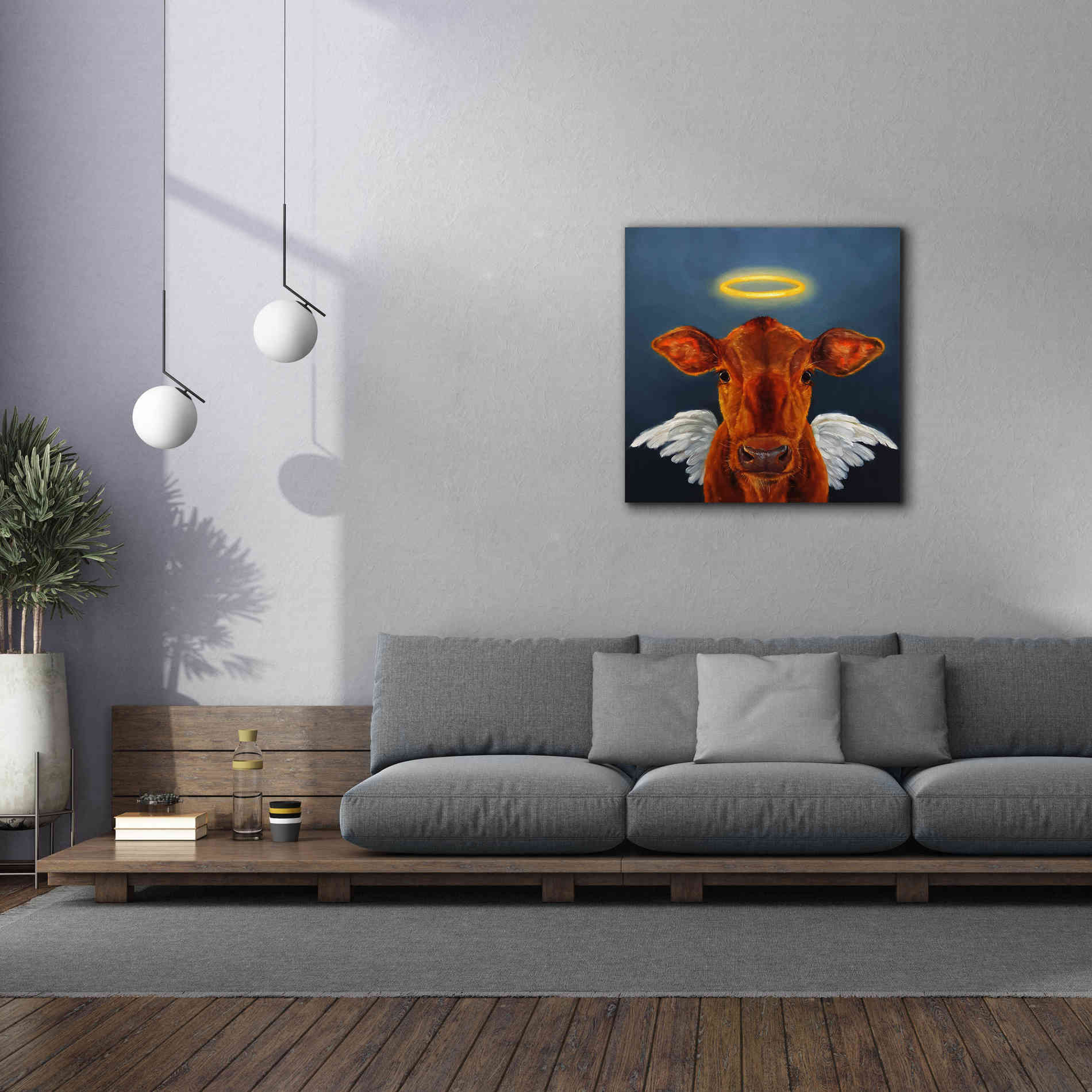 'Holy Cow' by Lucia Heffernan, Canvas Wall Art,37x37