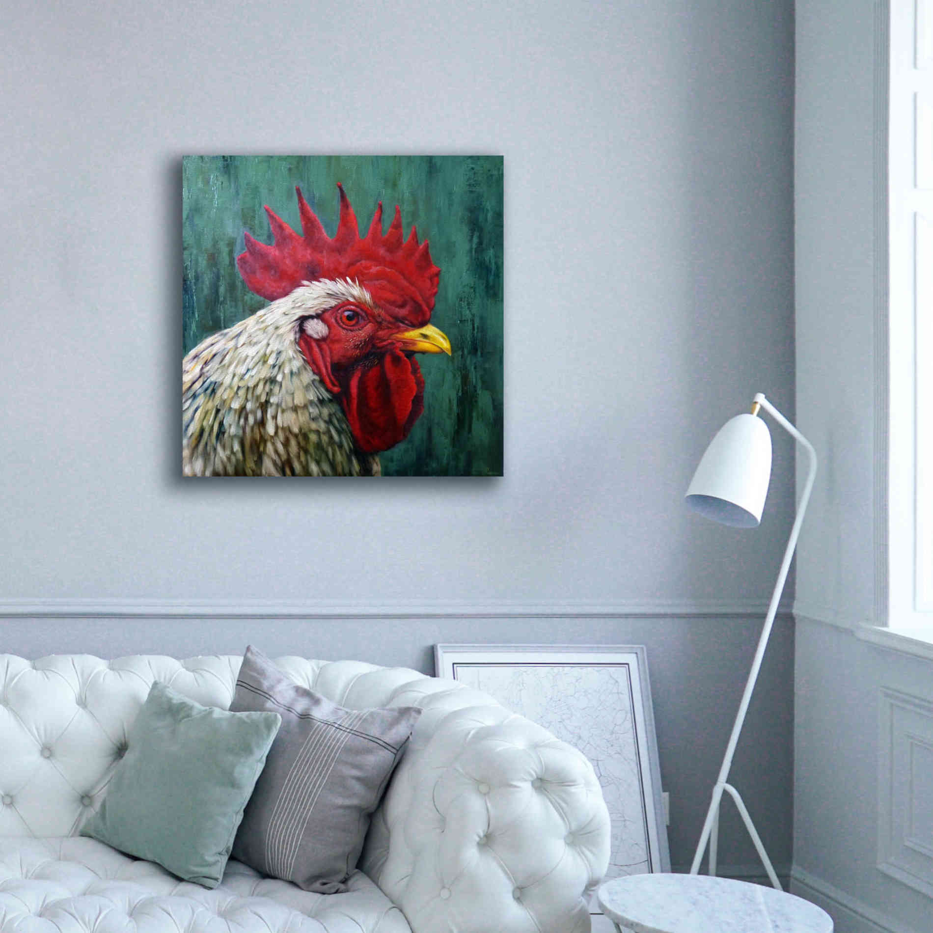 'Big Red' by Lucia Heffernan, Canvas Wall Art,37x37