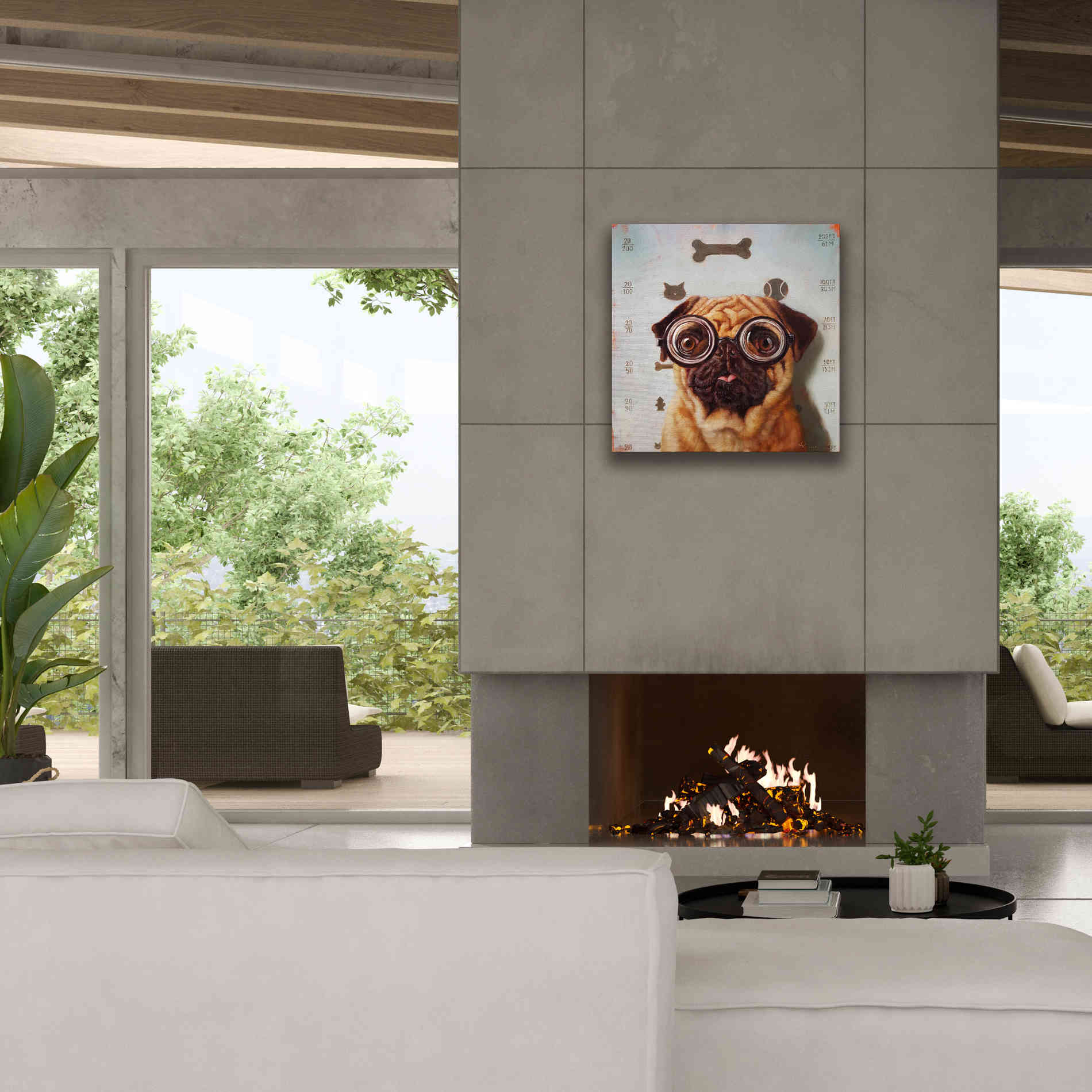 'Canine Eye Exam' by Lucia Heffernan, Canvas Wall Art,26x26