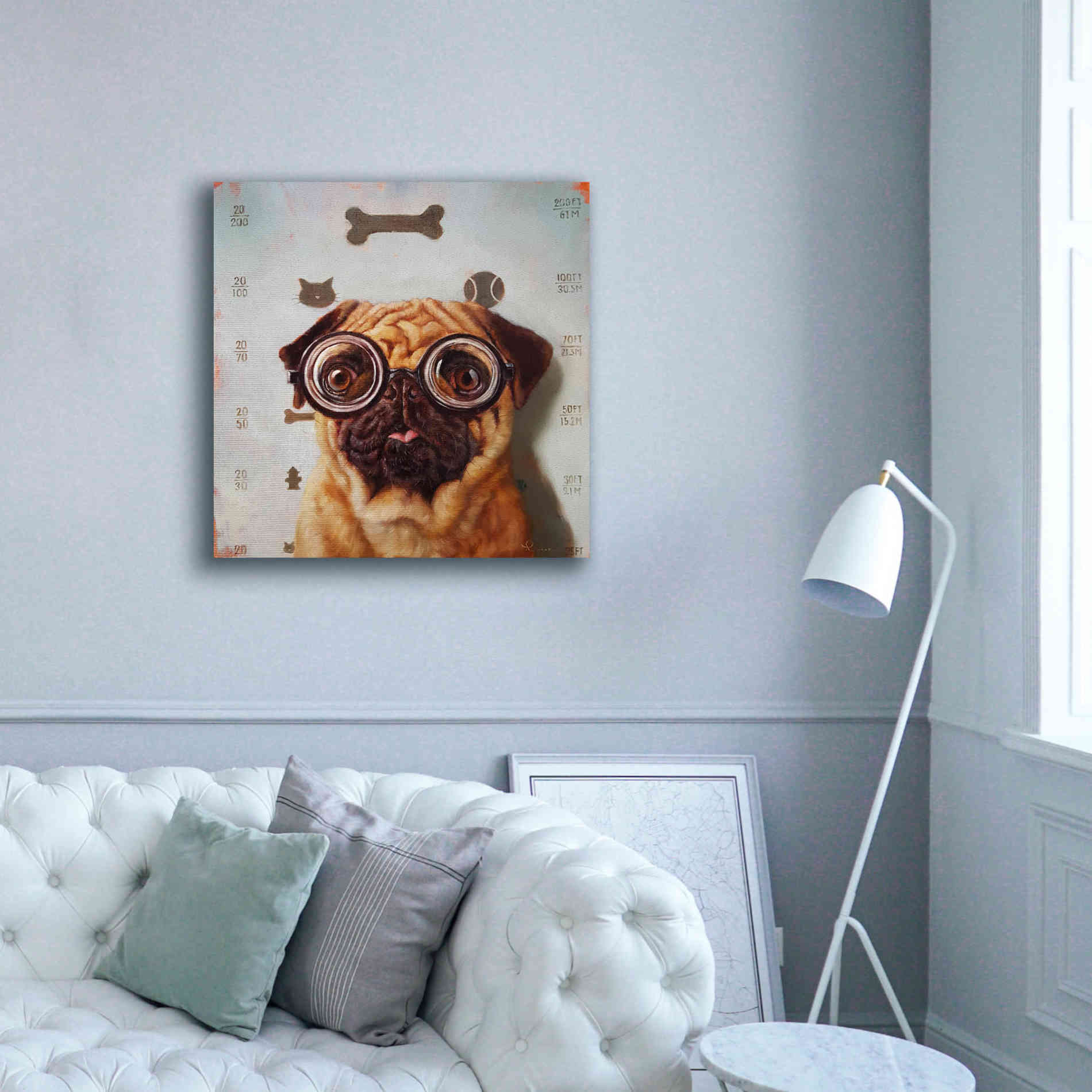 'Canine Eye Exam' by Lucia Heffernan, Canvas Wall Art,37x37