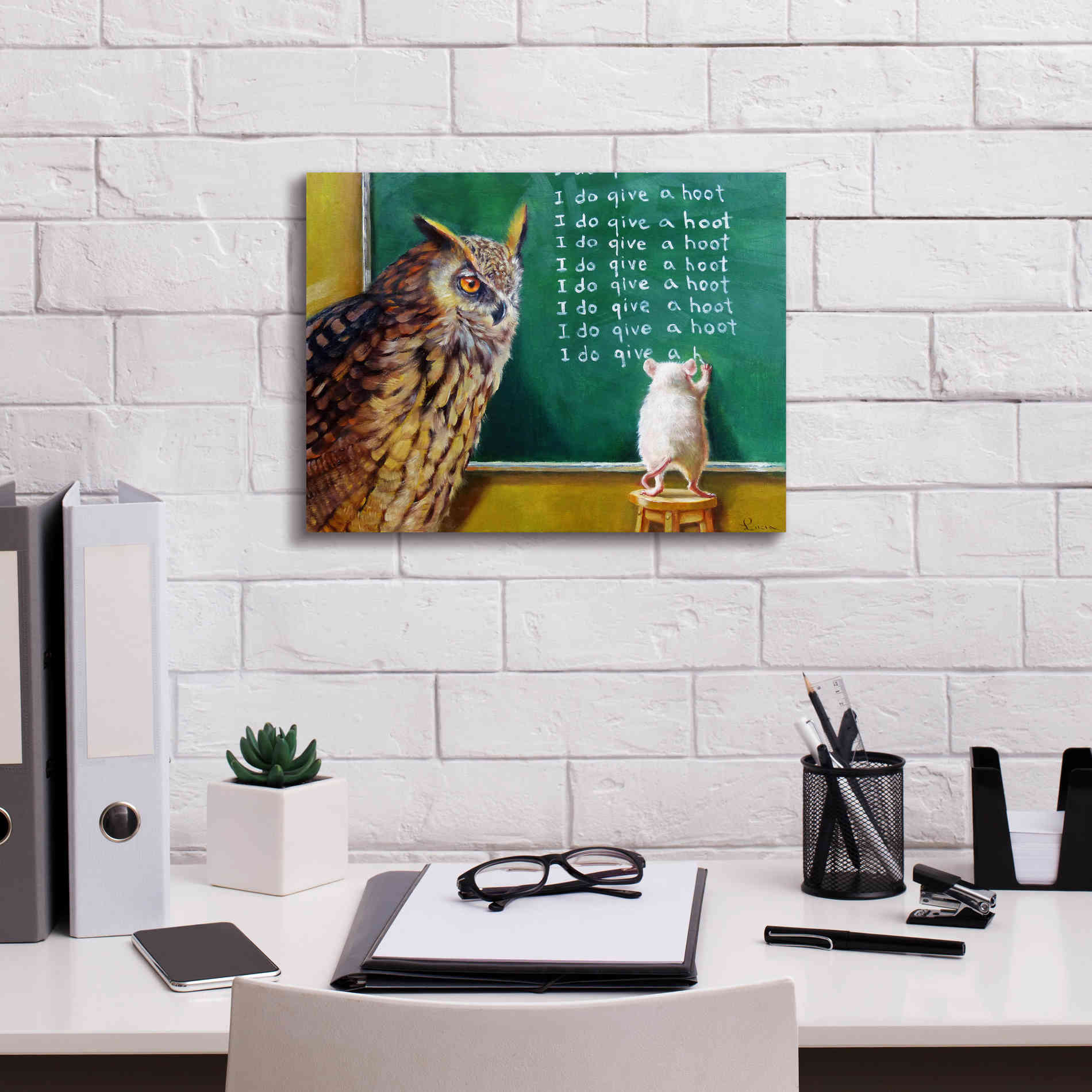 'Class Clown' by Lucia Heffernan, Canvas Wall Art,16x12