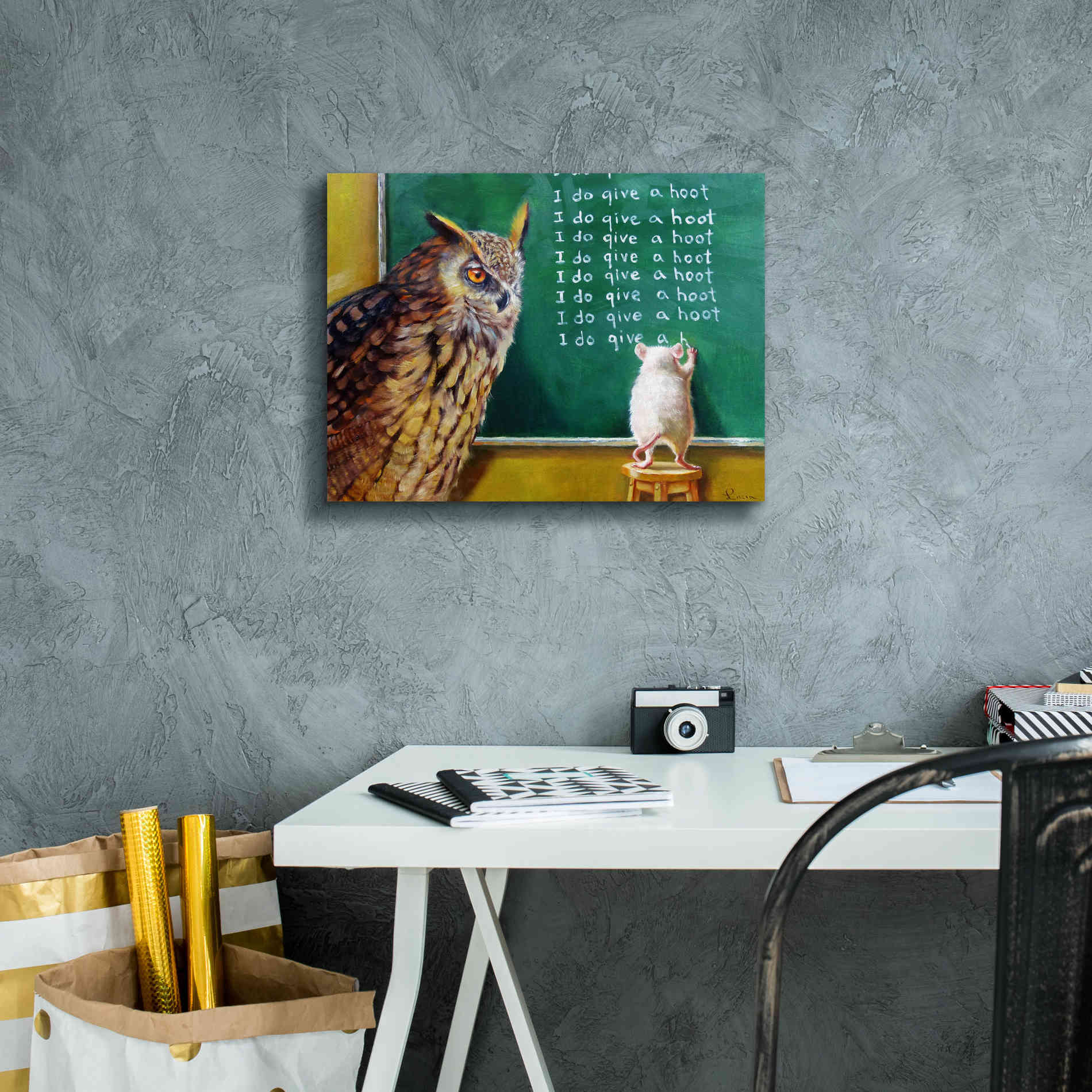 'Class Clown' by Lucia Heffernan, Canvas Wall Art,16x12