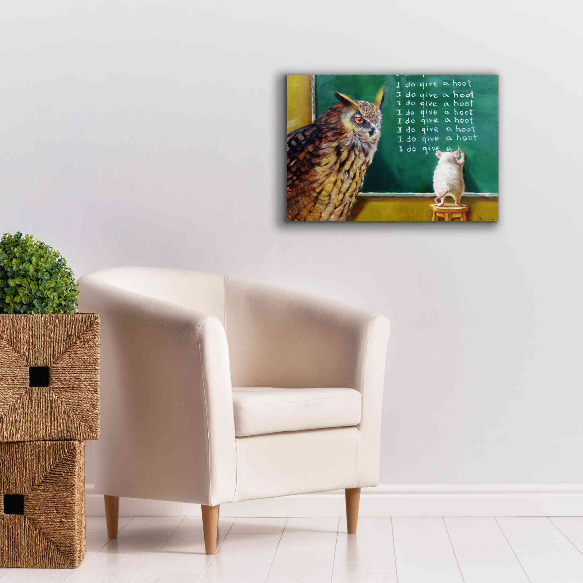 'Class Clown' by Lucia Heffernan, Canvas Wall Art,26x18