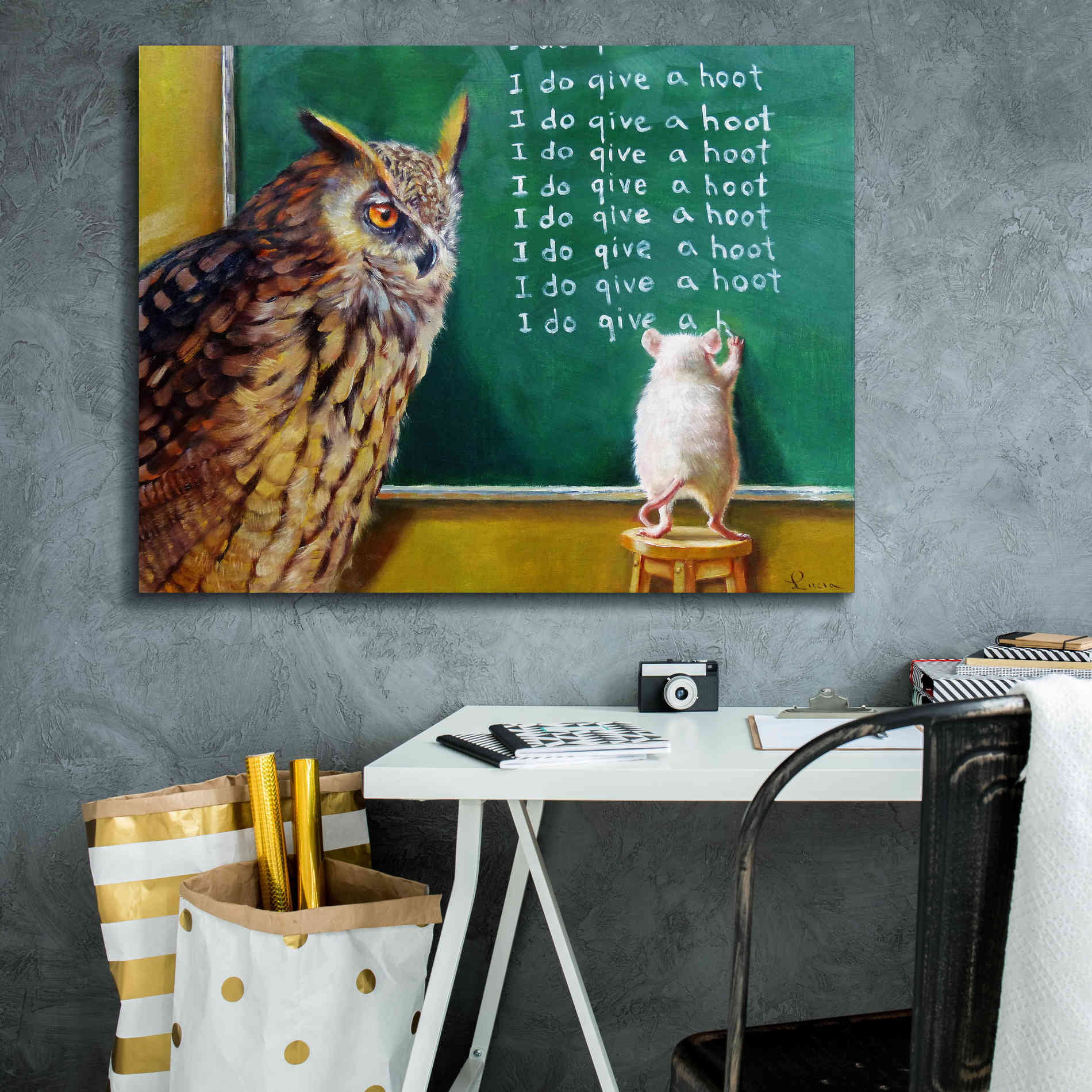 'Class Clown' by Lucia Heffernan, Canvas Wall Art,34x26