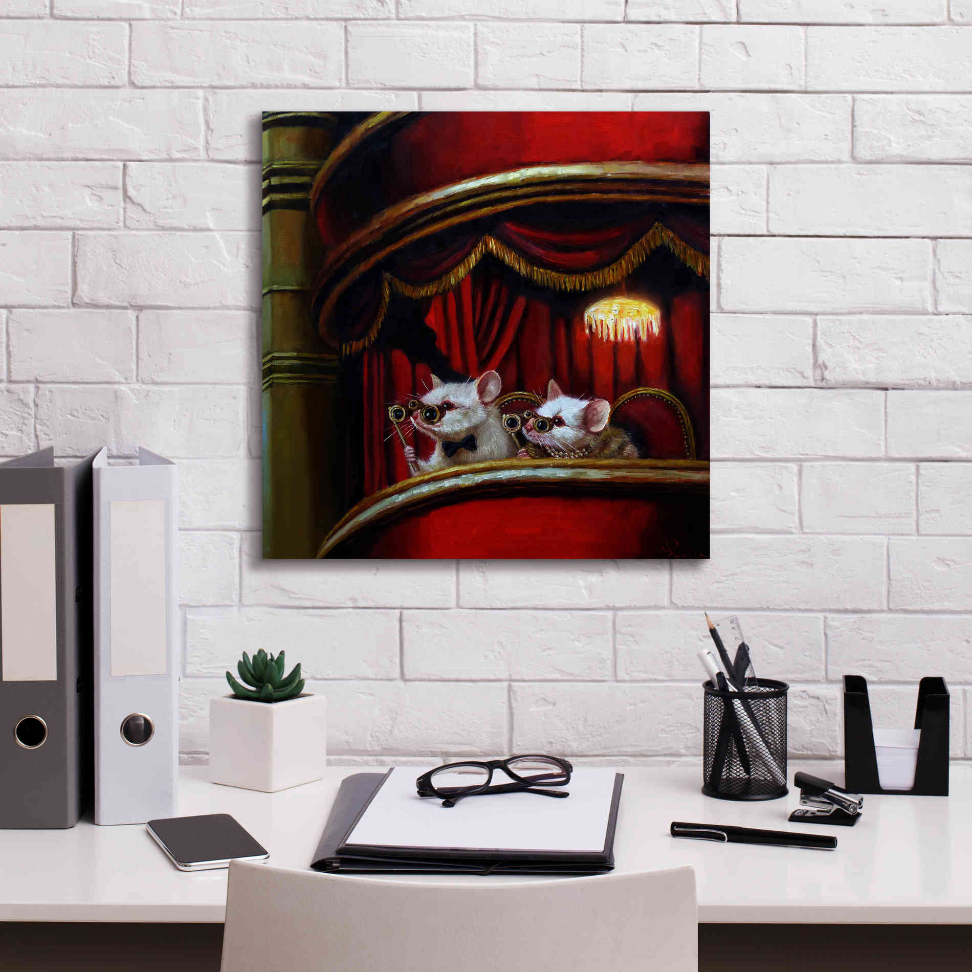 'Die Fledermaus' by Lucia Heffernan, Canvas Wall Art,18x18