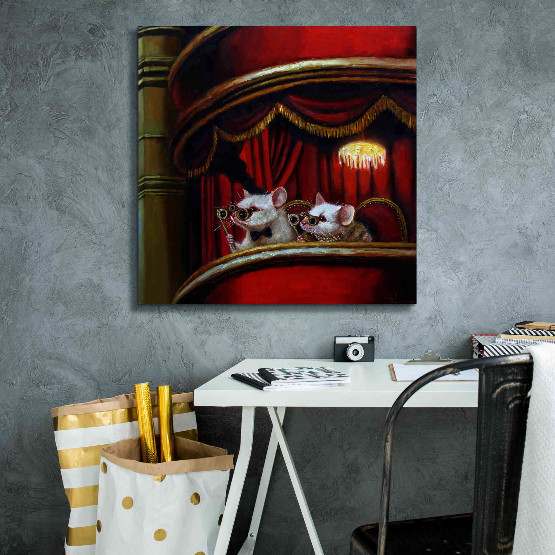 'Die Fledermaus' by Lucia Heffernan, Canvas Wall Art,26x26