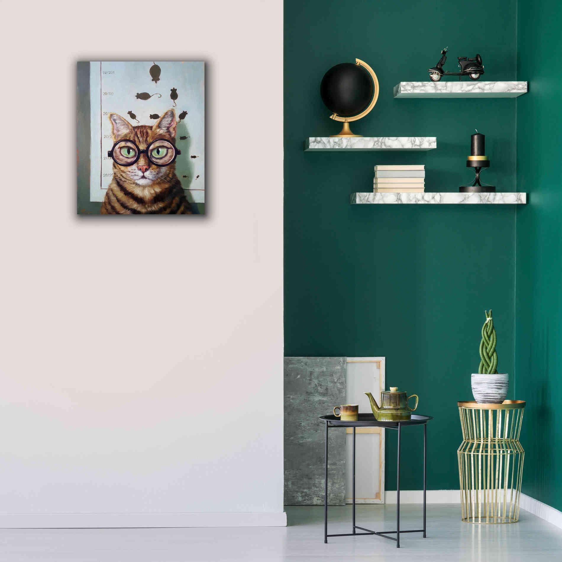 'Feline Eye Exam' by Lucia Heffernan, Canvas Wall Art,20x24