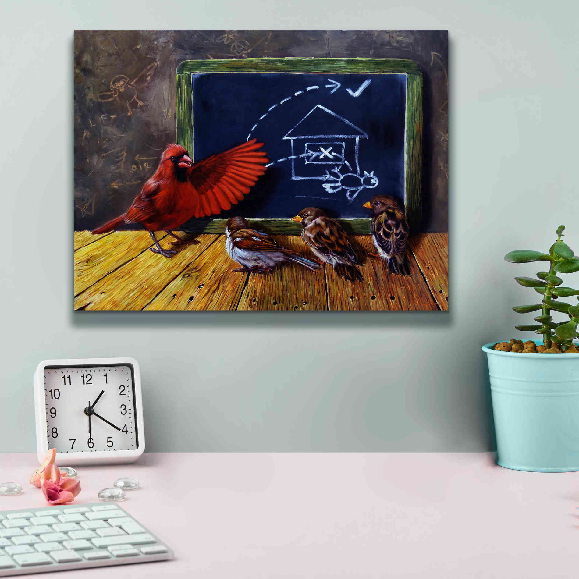 'Flight School' by Lucia Heffernan, Canvas Wall Art,16x12