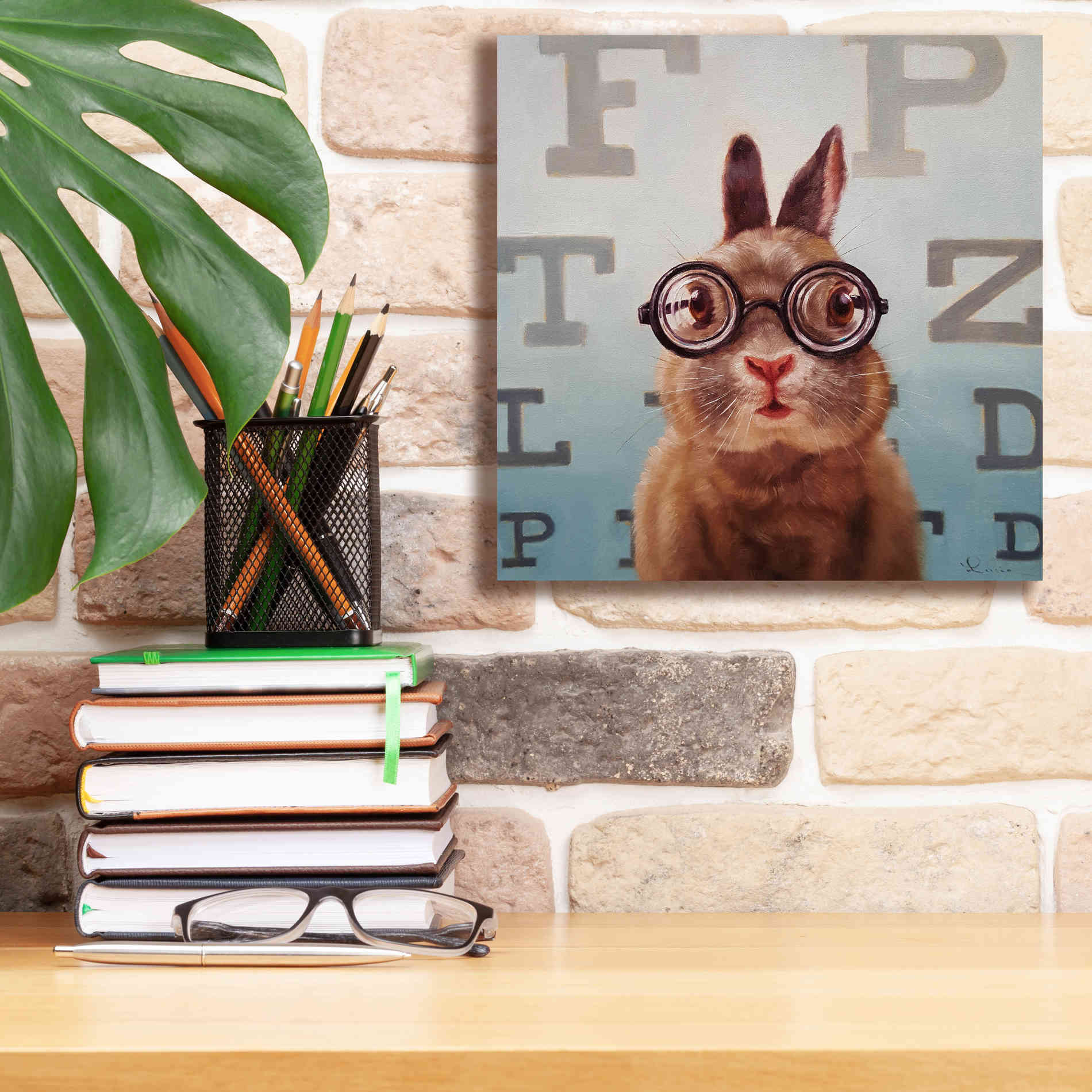 'Four Eyes' by Lucia Heffernan, Canvas Wall Art,12x12
