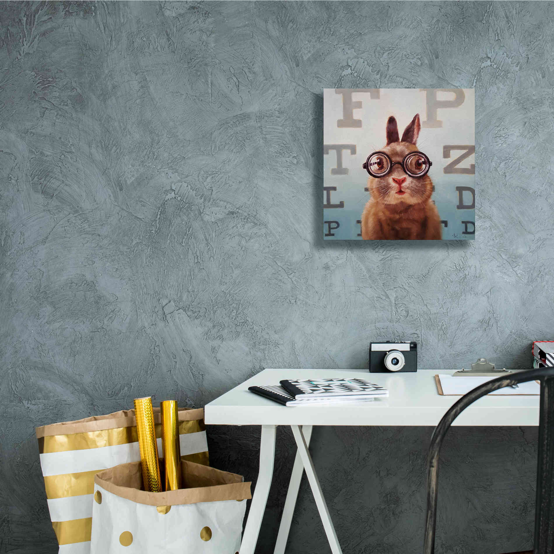 'Four Eyes' by Lucia Heffernan, Canvas Wall Art,12x12