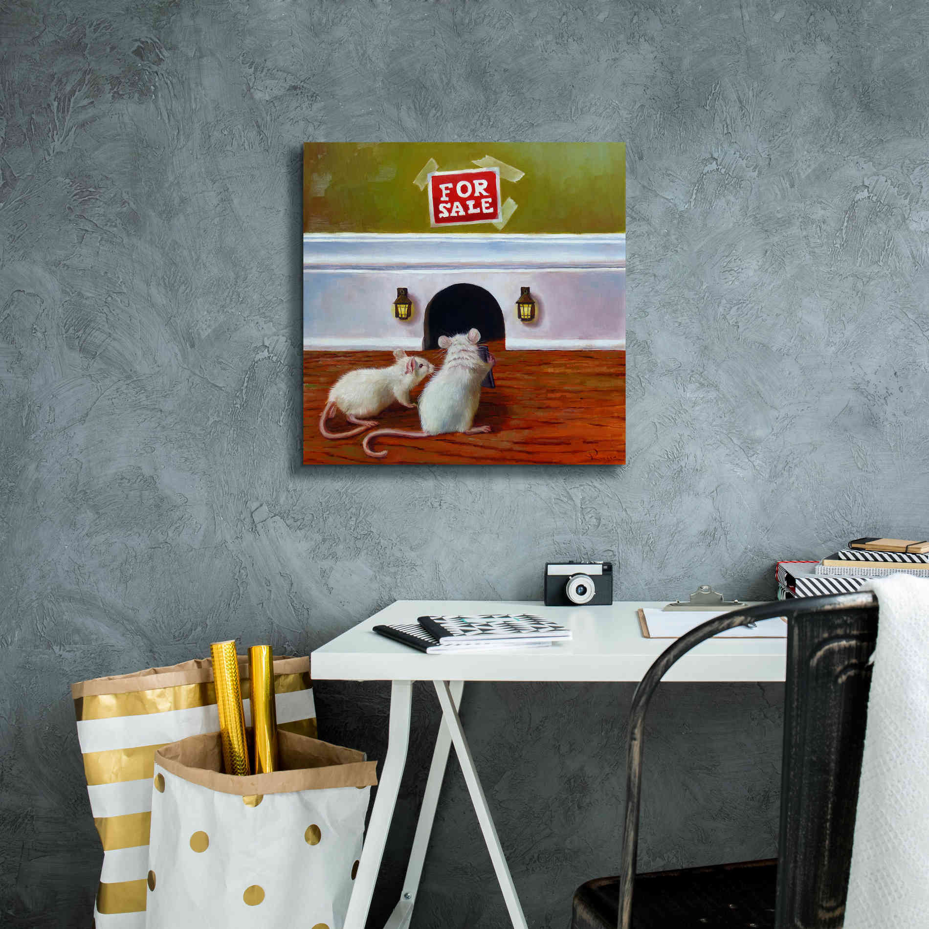 'Must See Inside' by Lucia Heffernan, Canvas Wall Art,18x18