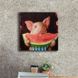'Pig Out' by Lucia Heffernan, Canvas Wall Art,18x18