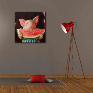 'Pig Out' by Lucia Heffernan, Canvas Wall Art,26x26