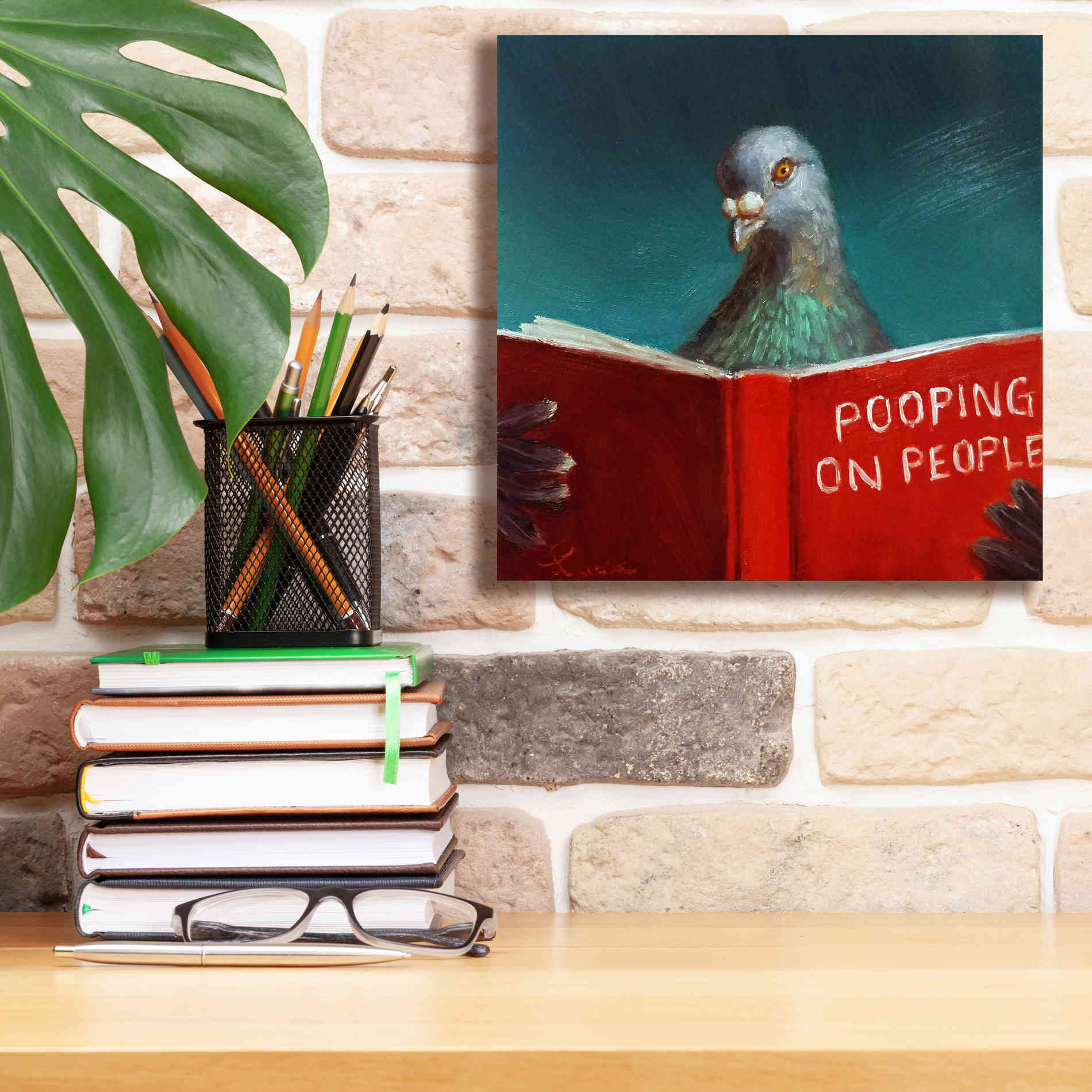 'Pooping on People' by Lucia Heffernan, Canvas Wall Art,12x12