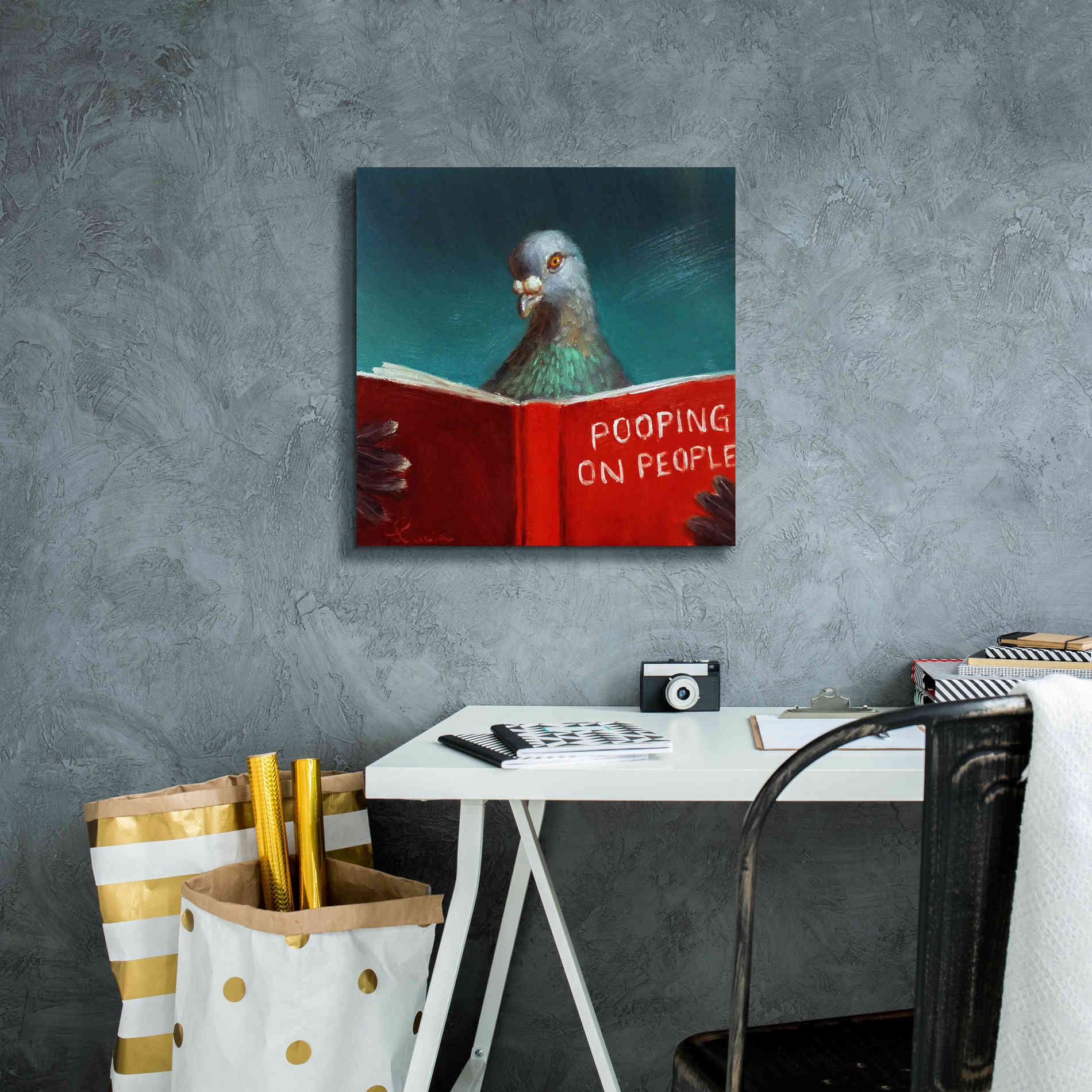 'Pooping on People' by Lucia Heffernan, Canvas Wall Art,18x18