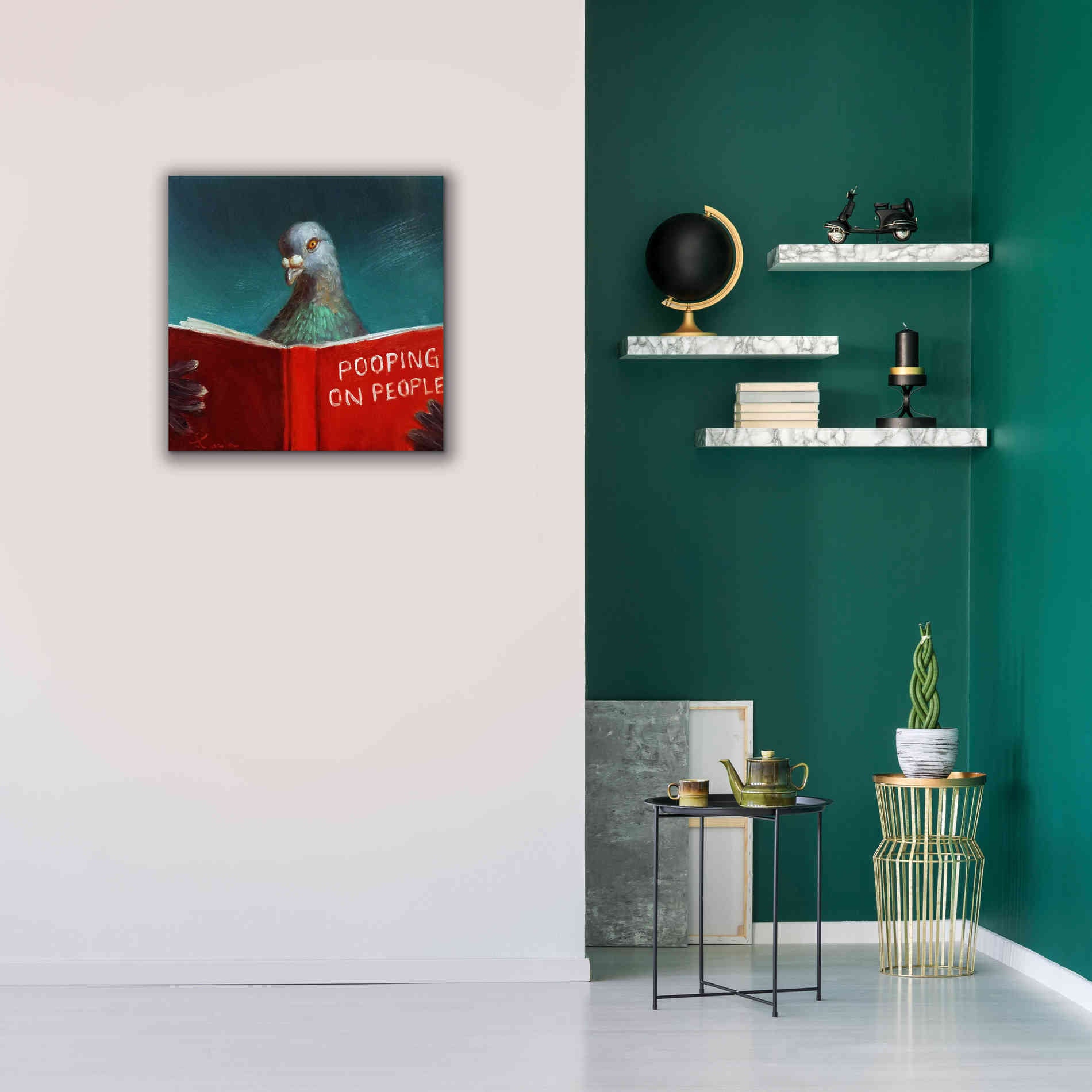 'Pooping on People' by Lucia Heffernan, Canvas Wall Art,26x26