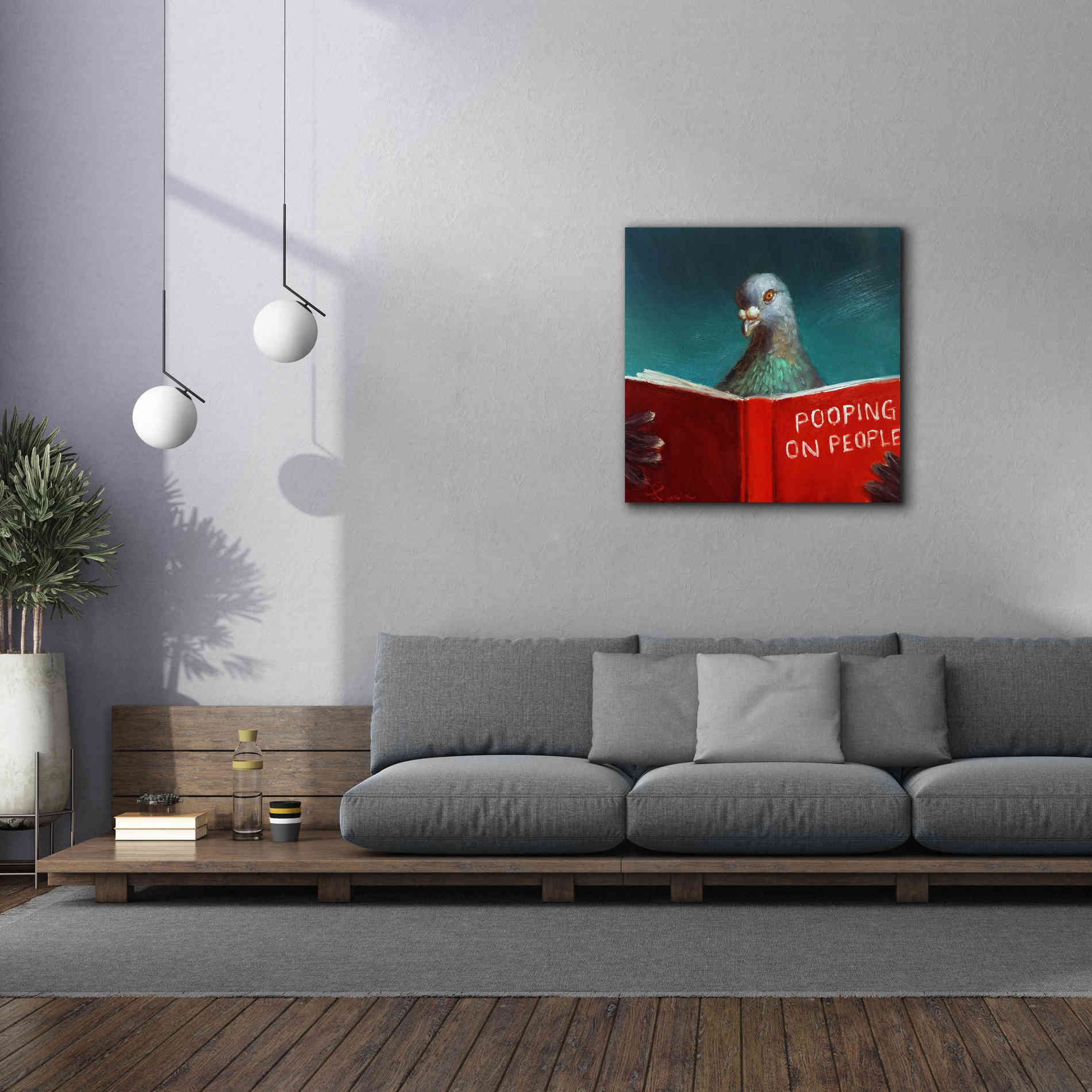 'Pooping on People' by Lucia Heffernan, Canvas Wall Art,37x37