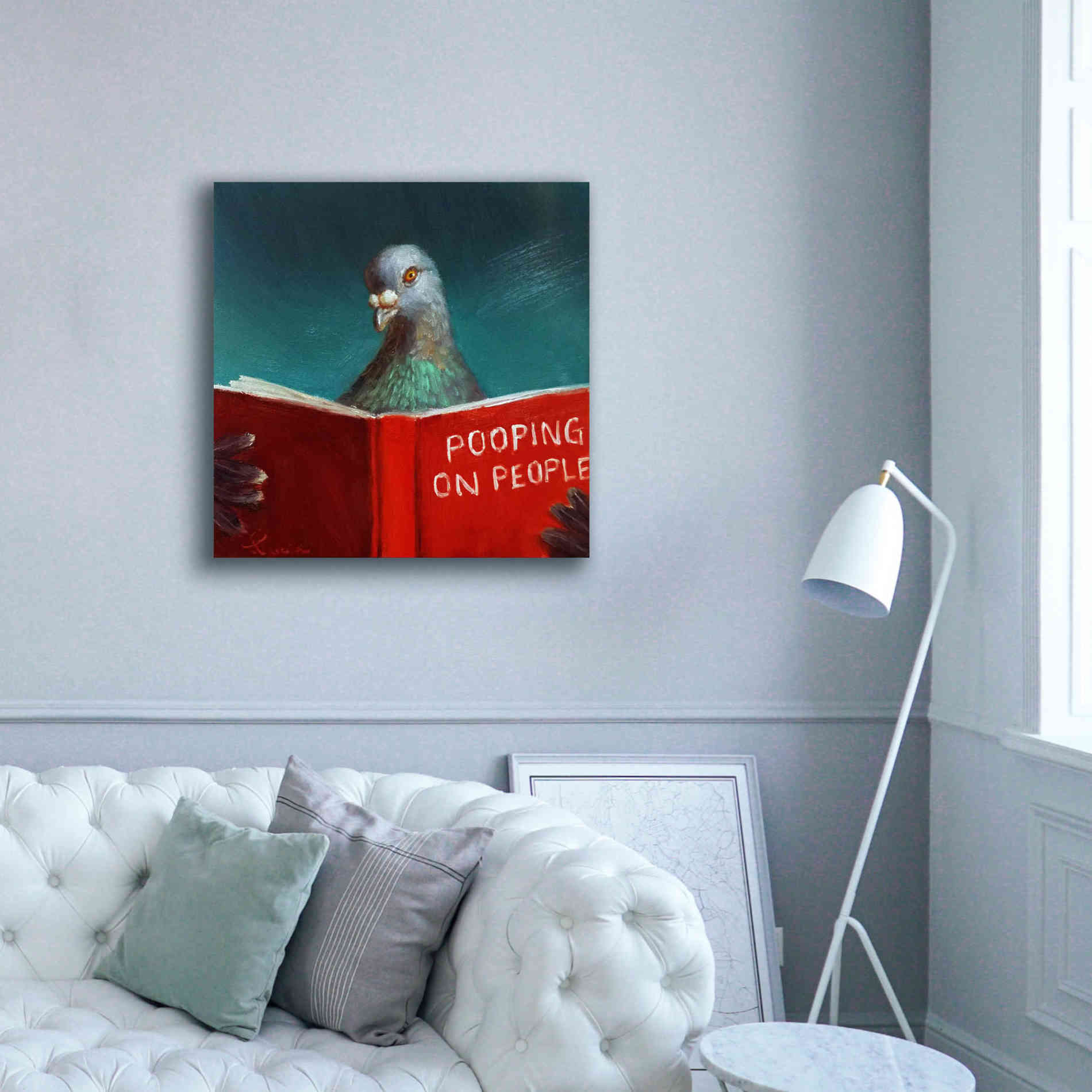 'Pooping on People' by Lucia Heffernan, Canvas Wall Art,37x37