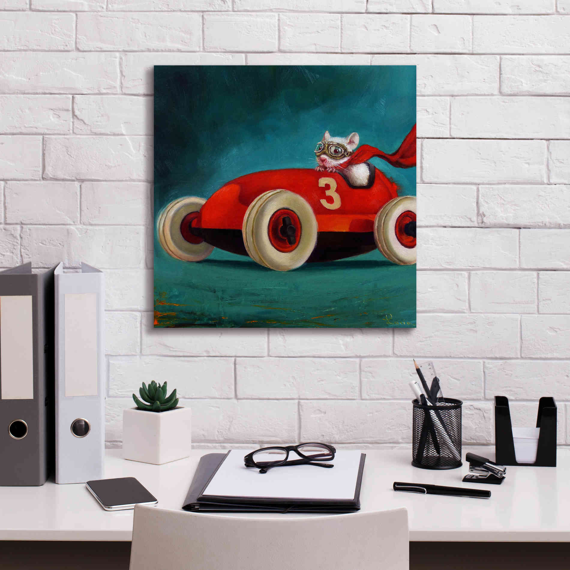 'Speed Racer' by Lucia Heffernan, Canvas Wall Art,18x18