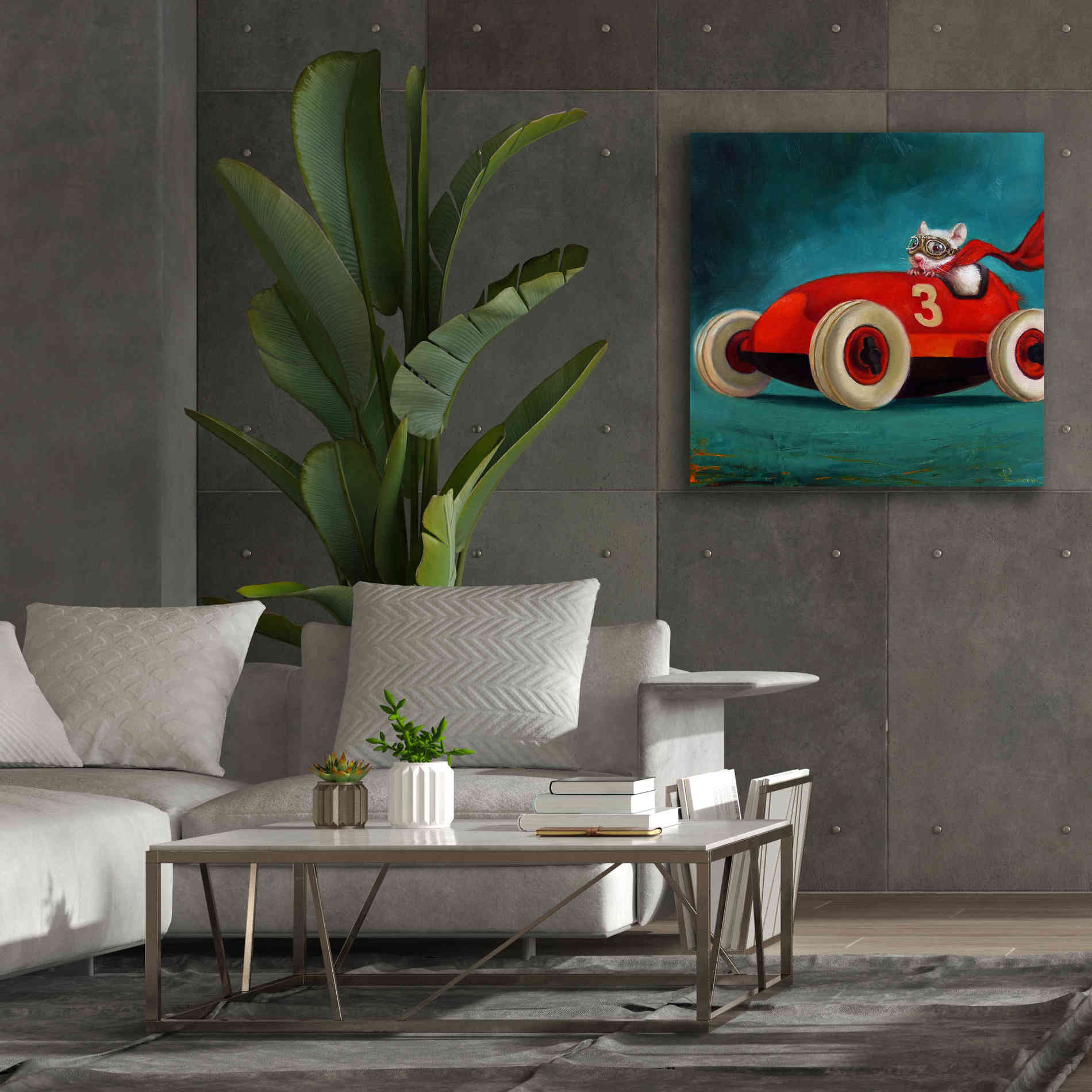 'Speed Racer' by Lucia Heffernan, Canvas Wall Art,37x37
