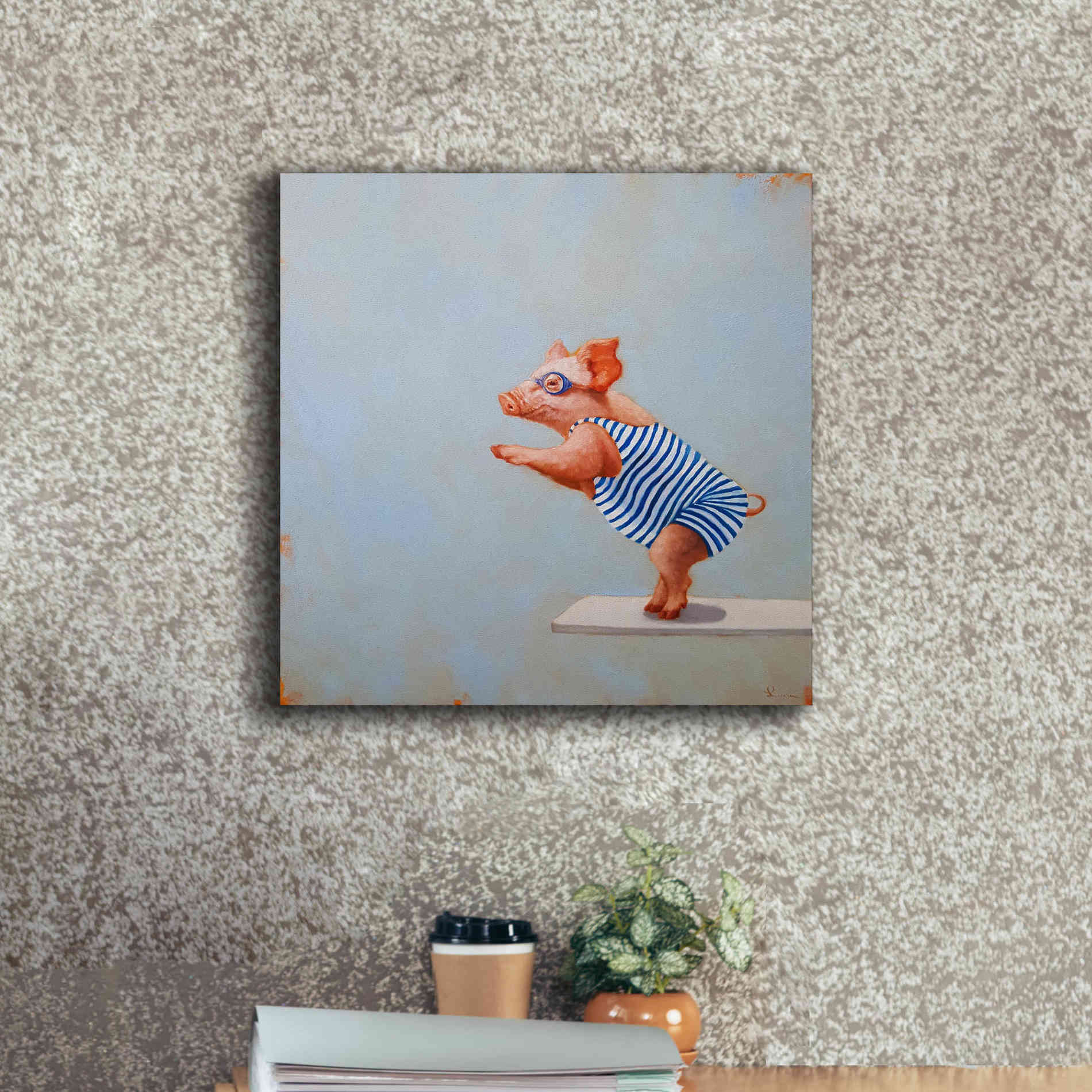 'The Plunge' by Lucia Heffernan, Canvas Wall Art,18x18