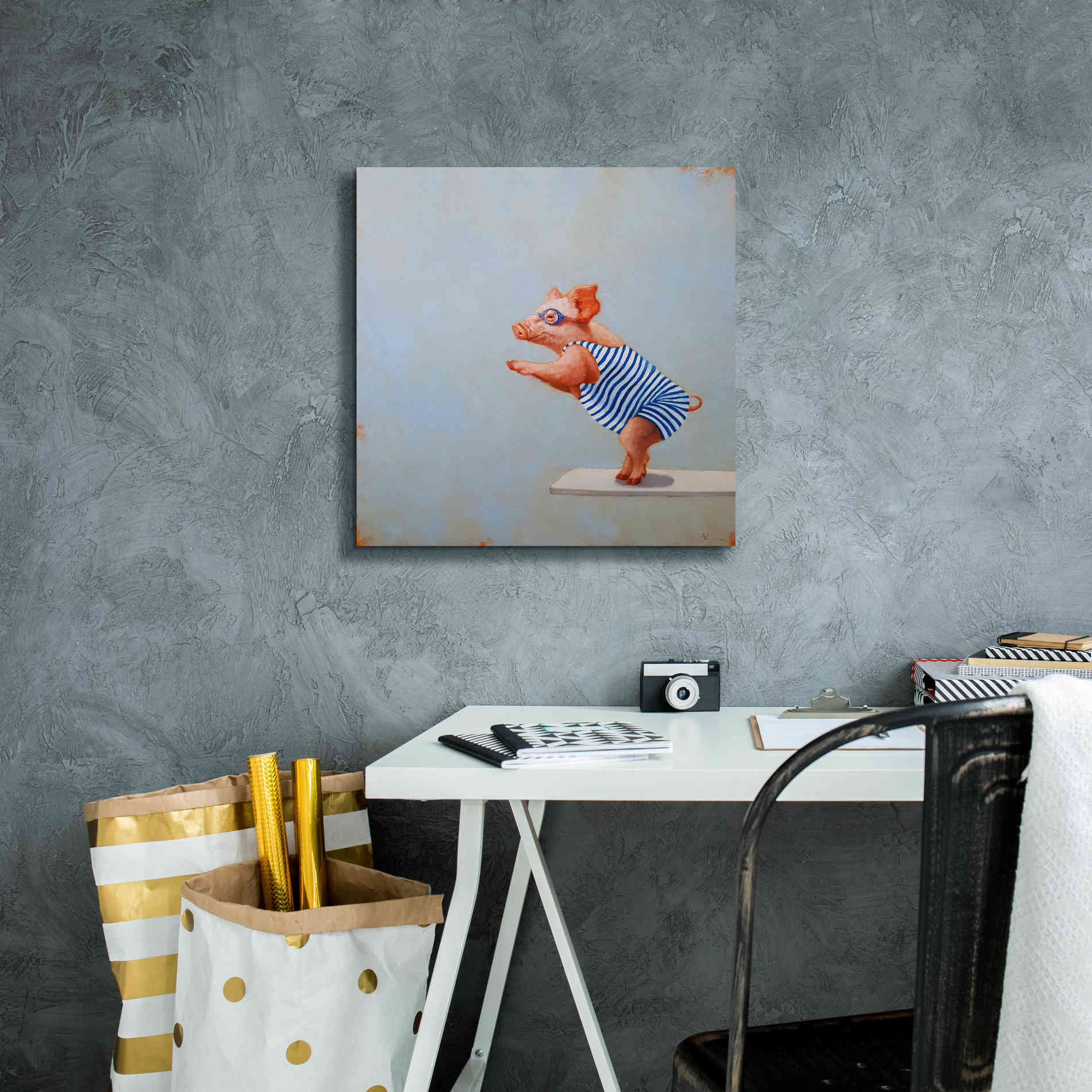 'The Plunge' by Lucia Heffernan, Canvas Wall Art,18x18
